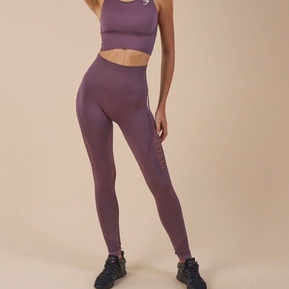 Gymshark Seamless Energy High Waisted Leggings - Purple Wash - Picture 1 of 3